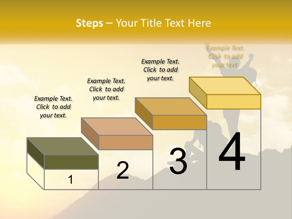 A Person On Top Of A Hill With A Backpack PowerPoint Template
