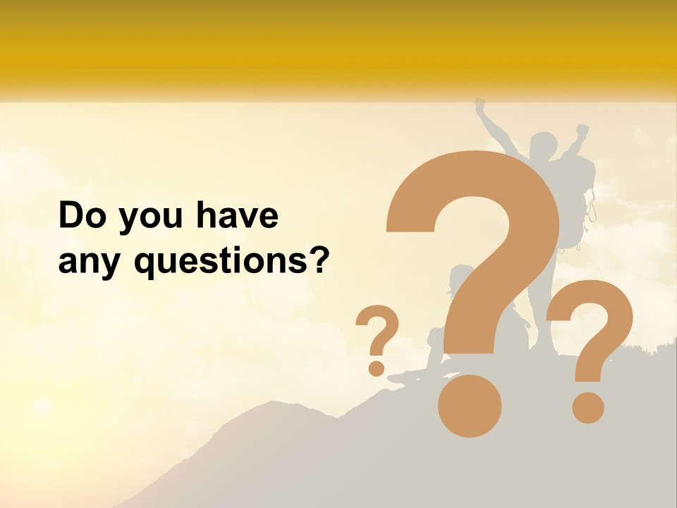 A Person On Top Of A Hill With A Backpack PowerPoint Template