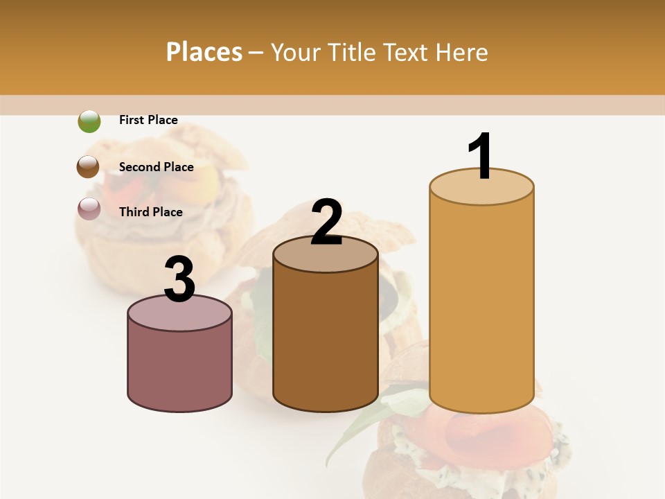 A Slider With A Sandwich On Top Of It PowerPoint Template