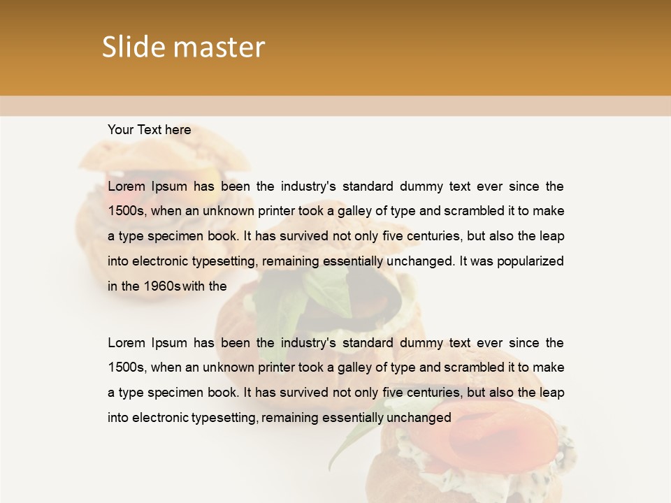 A Slider With A Sandwich On Top Of It PowerPoint Template