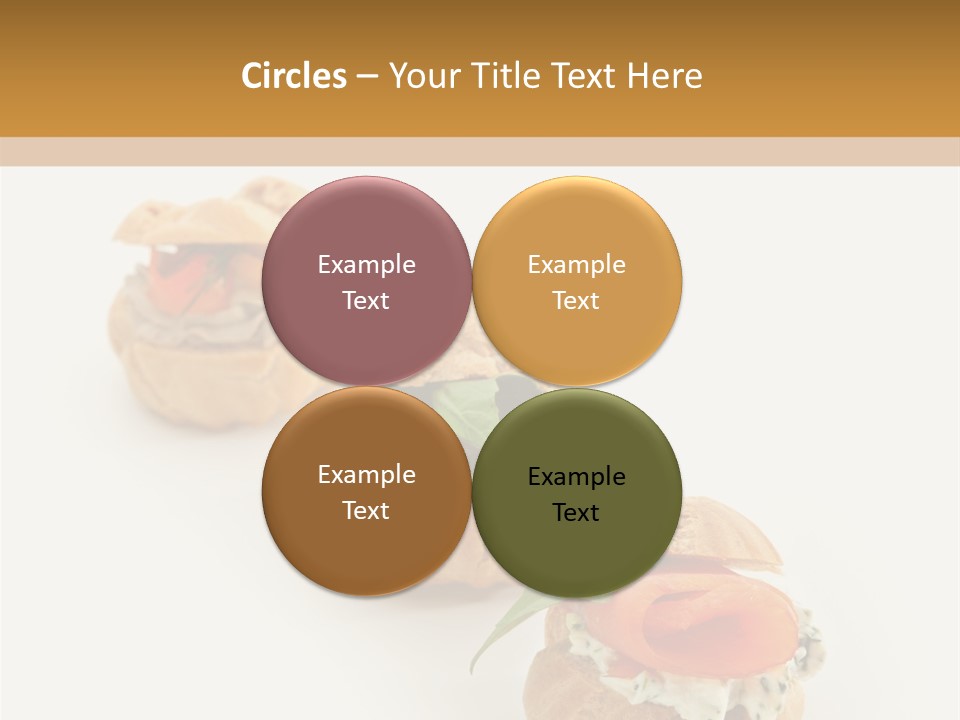 A Slider With A Sandwich On Top Of It PowerPoint Template