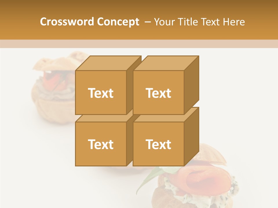 A Slider With A Sandwich On Top Of It PowerPoint Template