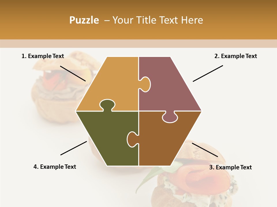 A Slider With A Sandwich On Top Of It PowerPoint Template