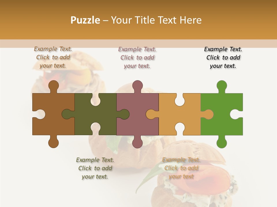 A Slider With A Sandwich On Top Of It PowerPoint Template