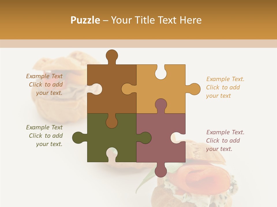 A Slider With A Sandwich On Top Of It PowerPoint Template