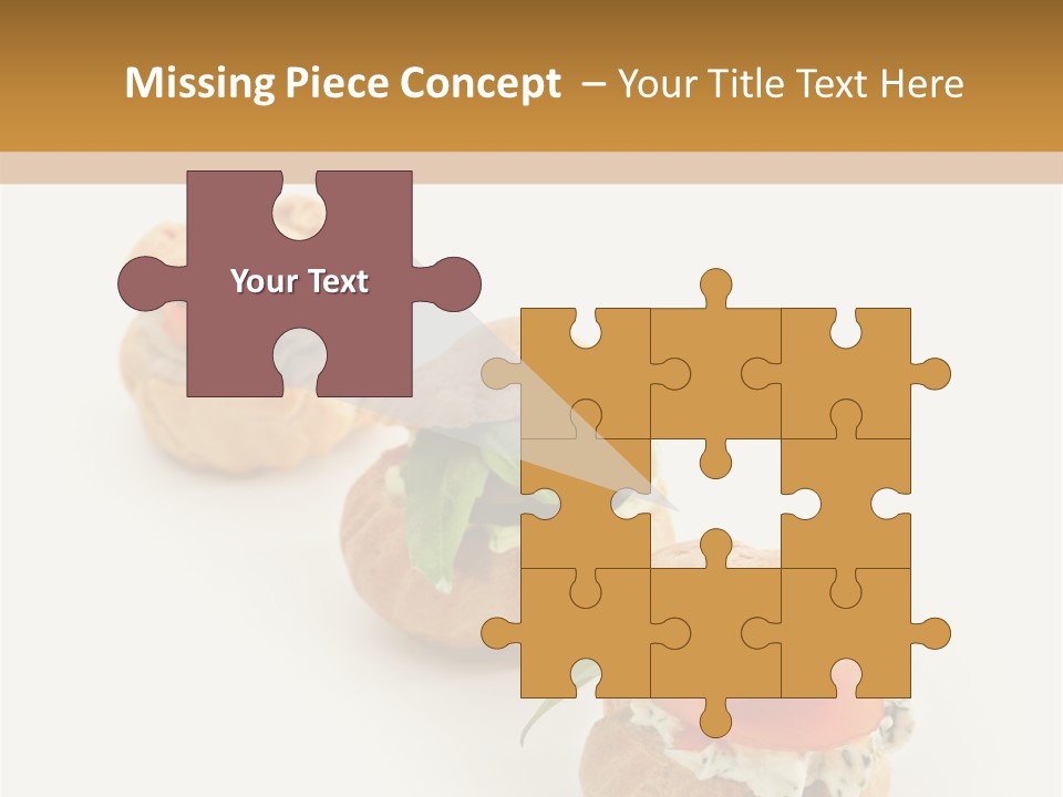 A Slider With A Sandwich On Top Of It PowerPoint Template