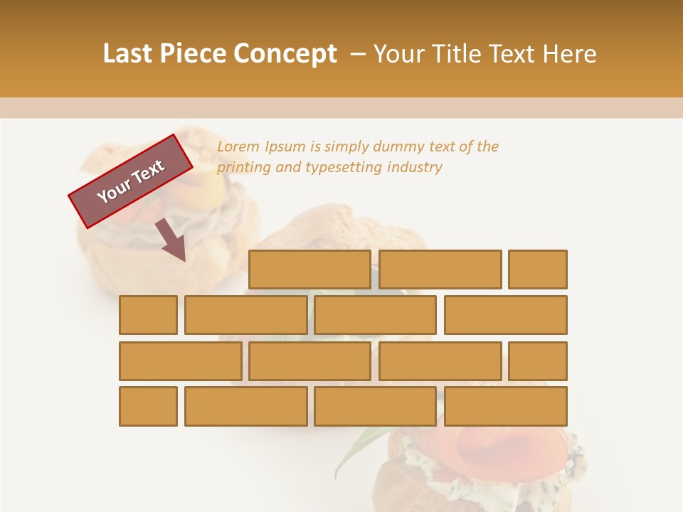 A Slider With A Sandwich On Top Of It PowerPoint Template