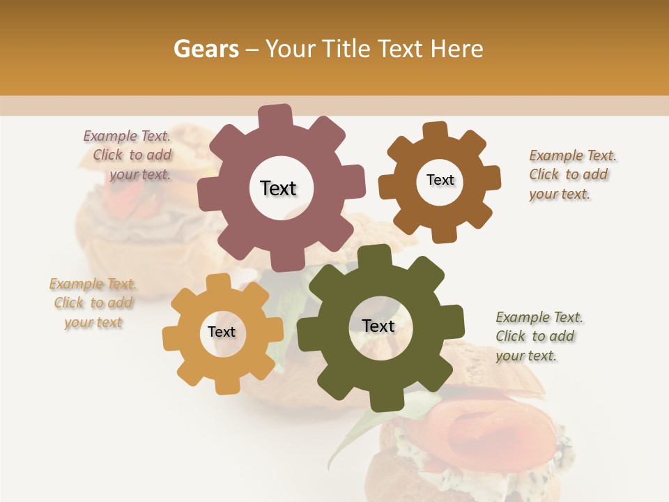 A Slider With A Sandwich On Top Of It PowerPoint Template