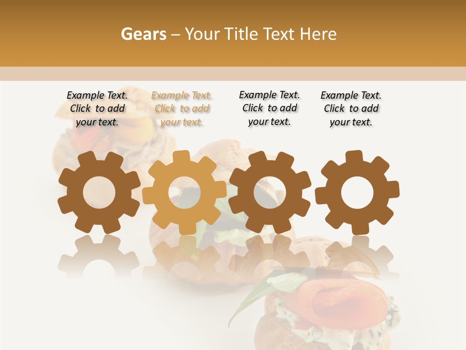 A Slider With A Sandwich On Top Of It PowerPoint Template