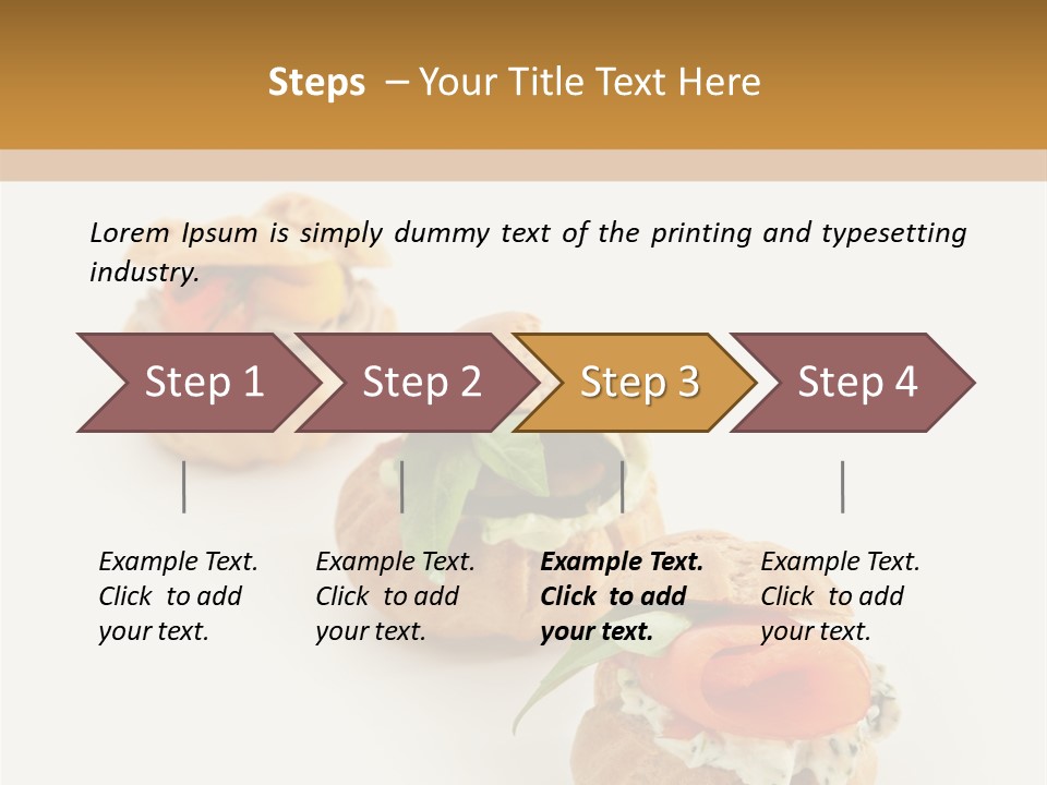 A Slider With A Sandwich On Top Of It PowerPoint Template