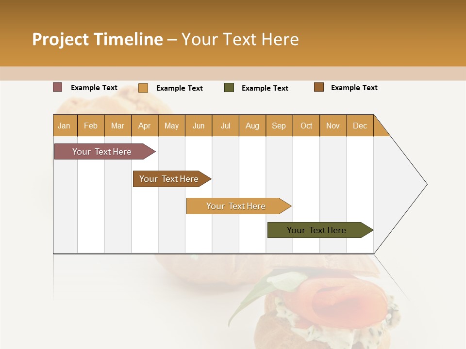 A Slider With A Sandwich On Top Of It PowerPoint Template