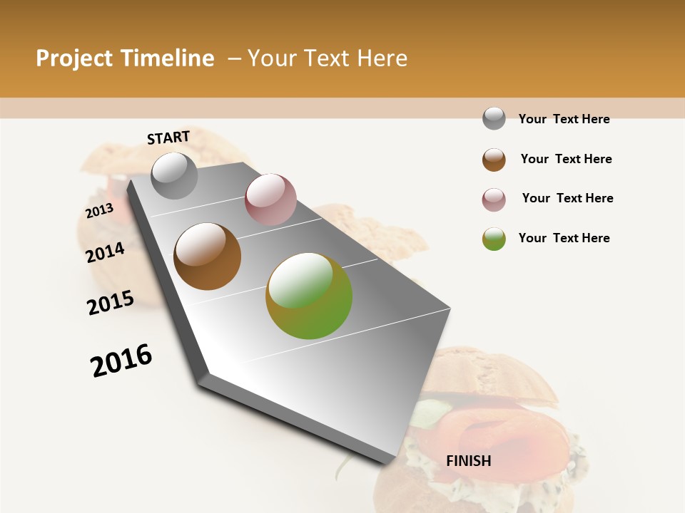 A Slider With A Sandwich On Top Of It PowerPoint Template
