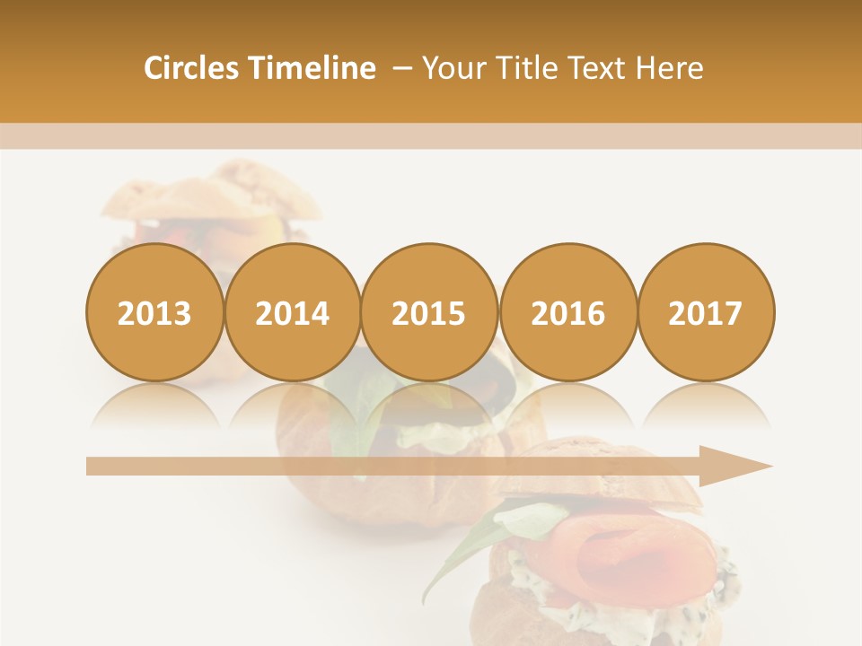 A Slider With A Sandwich On Top Of It PowerPoint Template