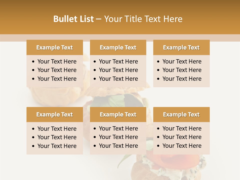 A Slider With A Sandwich On Top Of It PowerPoint Template