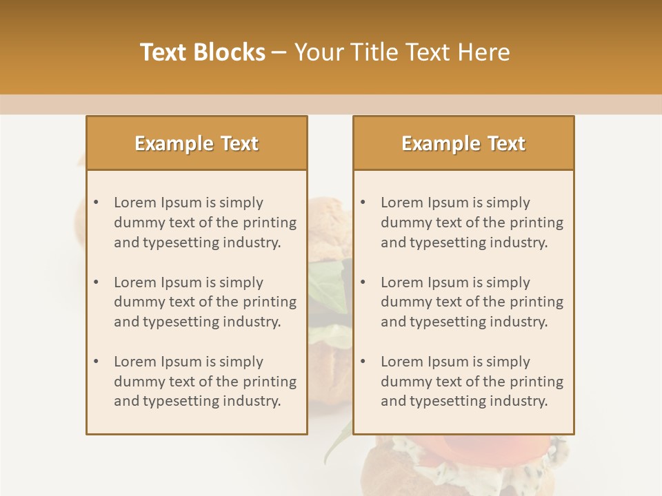 A Slider With A Sandwich On Top Of It PowerPoint Template