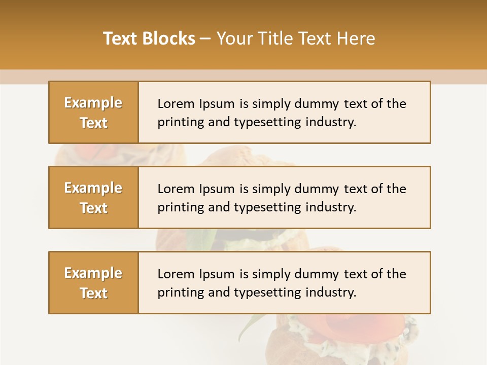 A Slider With A Sandwich On Top Of It PowerPoint Template
