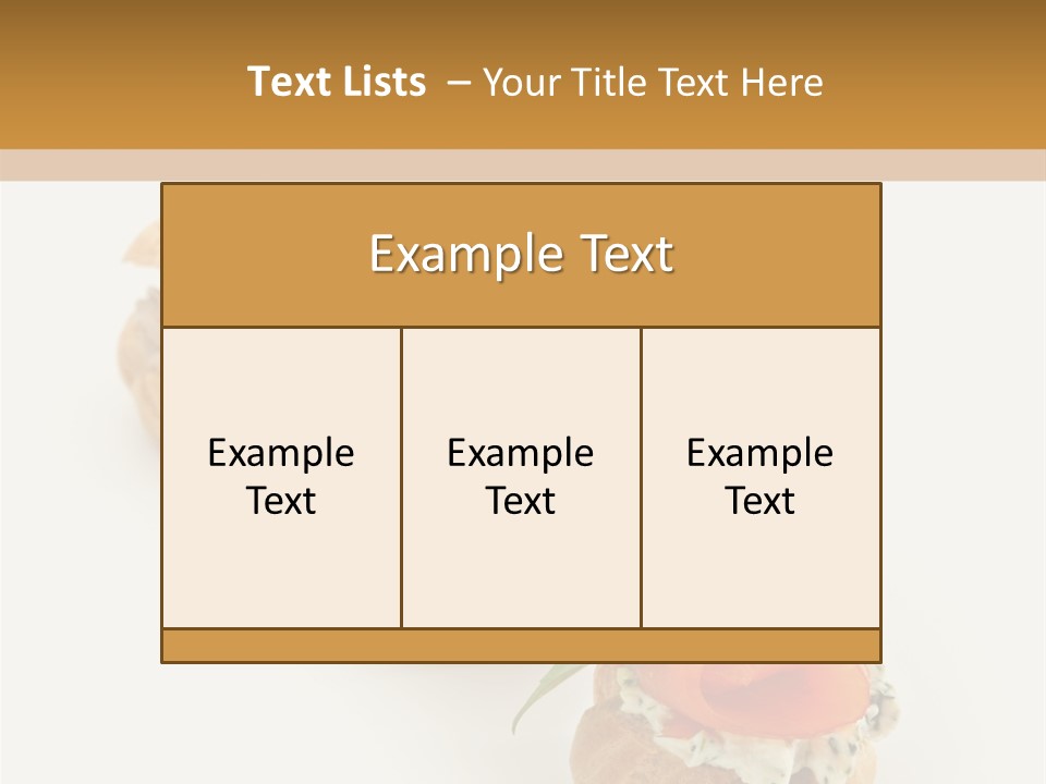 A Slider With A Sandwich On Top Of It PowerPoint Template