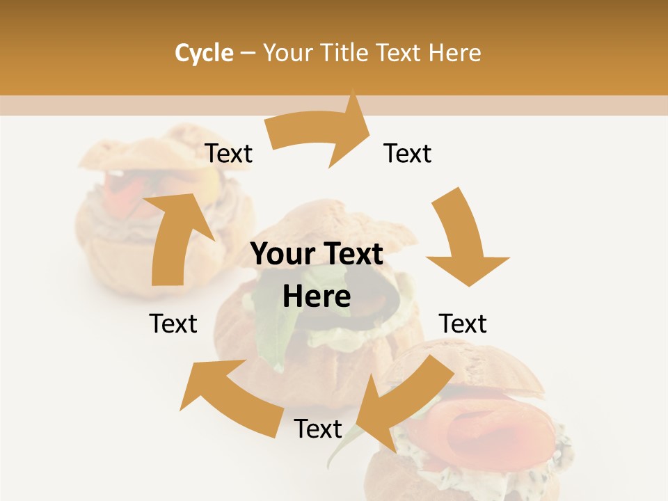 A Slider With A Sandwich On Top Of It PowerPoint Template