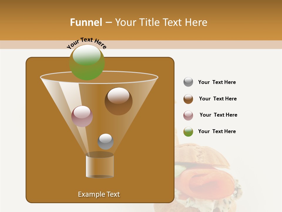 A Slider With A Sandwich On Top Of It PowerPoint Template