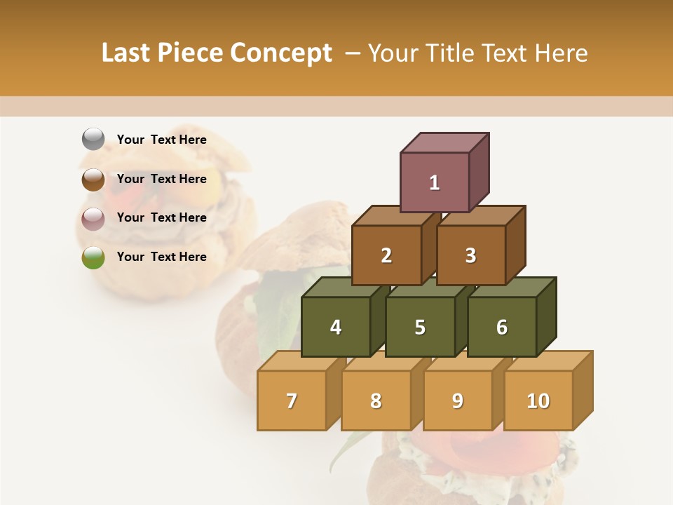 A Slider With A Sandwich On Top Of It PowerPoint Template