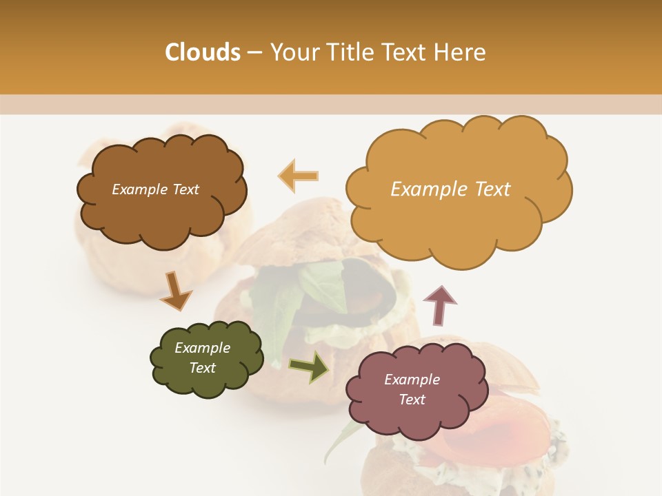 A Slider With A Sandwich On Top Of It PowerPoint Template