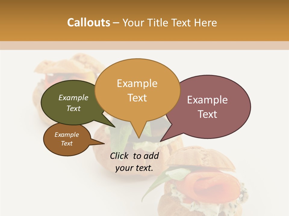 A Slider With A Sandwich On Top Of It PowerPoint Template