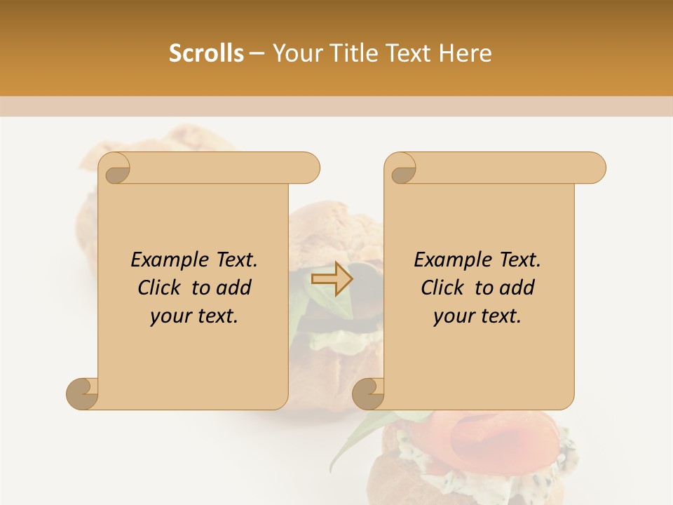 A Slider With A Sandwich On Top Of It PowerPoint Template