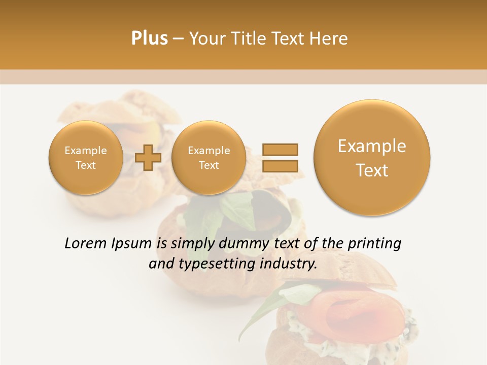 A Slider With A Sandwich On Top Of It PowerPoint Template