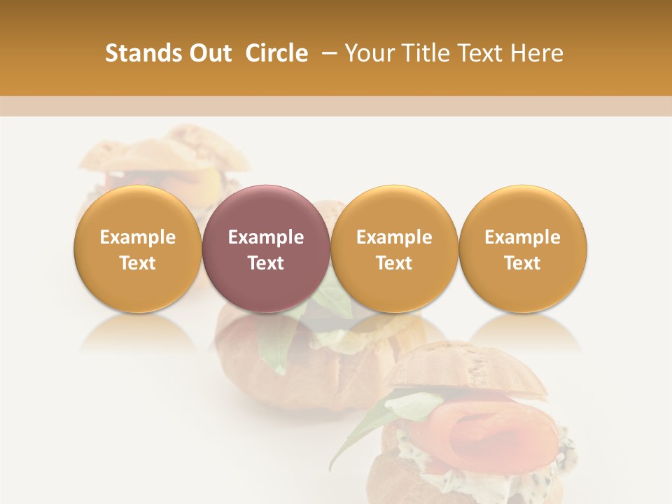 A Slider With A Sandwich On Top Of It PowerPoint Template