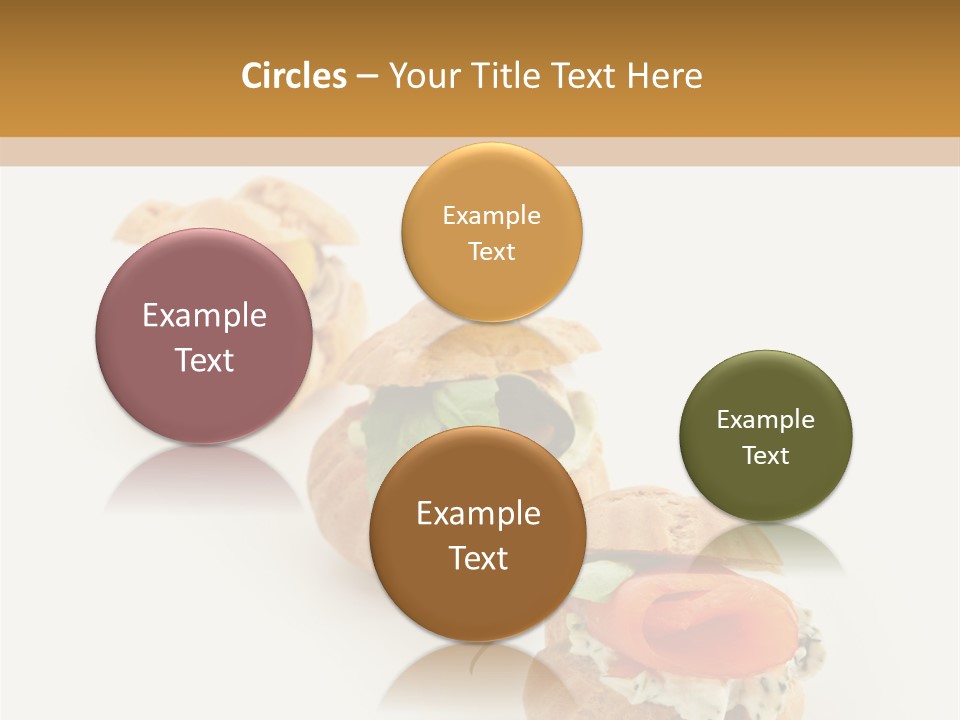 A Slider With A Sandwich On Top Of It PowerPoint Template