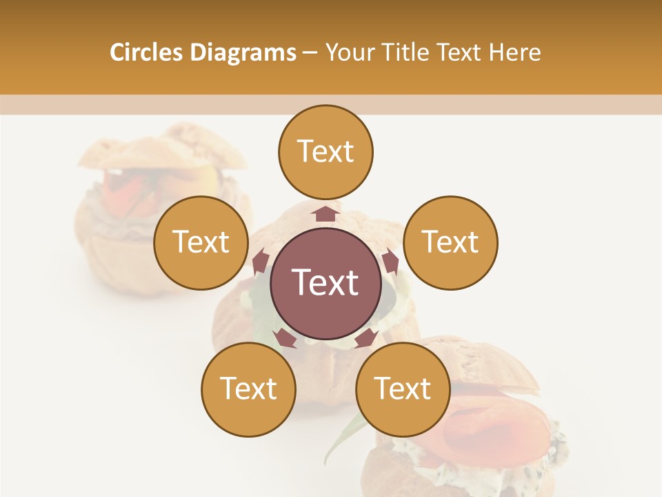 A Slider With A Sandwich On Top Of It PowerPoint Template