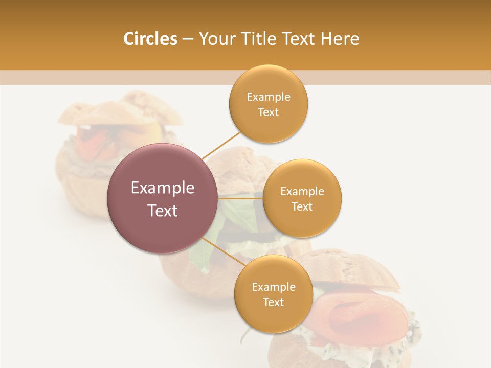 A Slider With A Sandwich On Top Of It PowerPoint Template