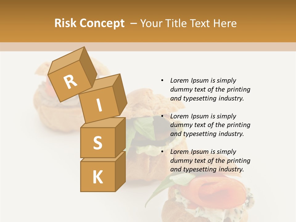 A Slider With A Sandwich On Top Of It PowerPoint Template
