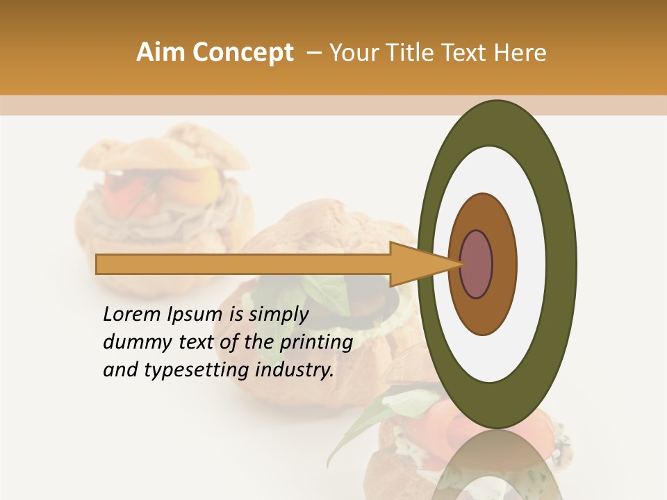 A Slider With A Sandwich On Top Of It PowerPoint Template