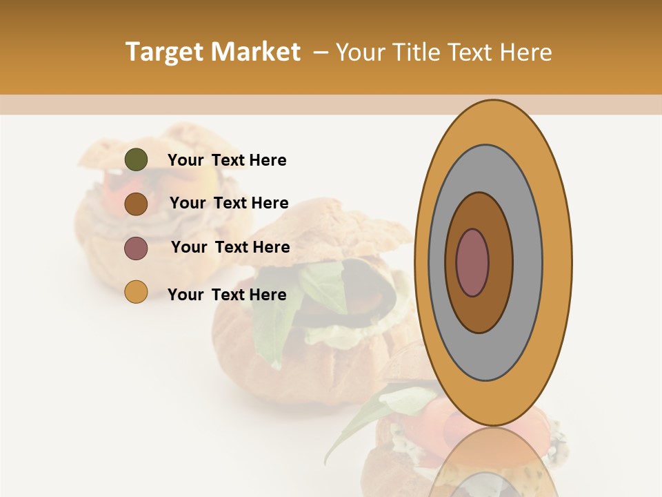 A Slider With A Sandwich On Top Of It PowerPoint Template