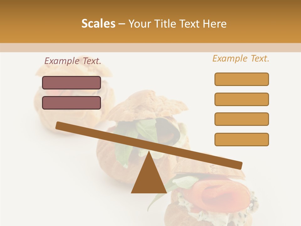 A Slider With A Sandwich On Top Of It PowerPoint Template