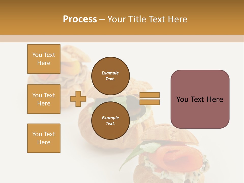 A Slider With A Sandwich On Top Of It PowerPoint Template
