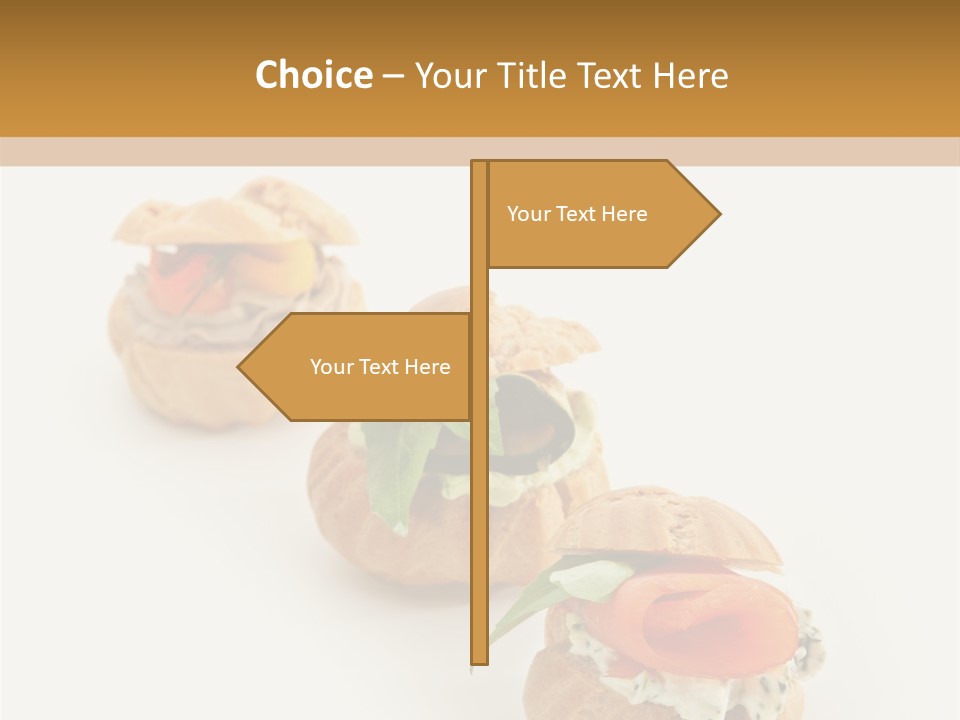 A Slider With A Sandwich On Top Of It PowerPoint Template
