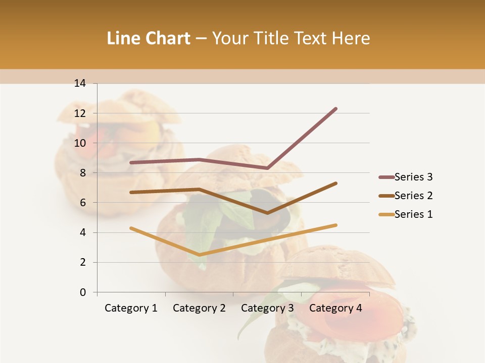 A Slider With A Sandwich On Top Of It PowerPoint Template