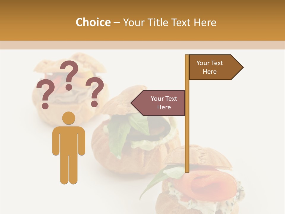 A Slider With A Sandwich On Top Of It PowerPoint Template