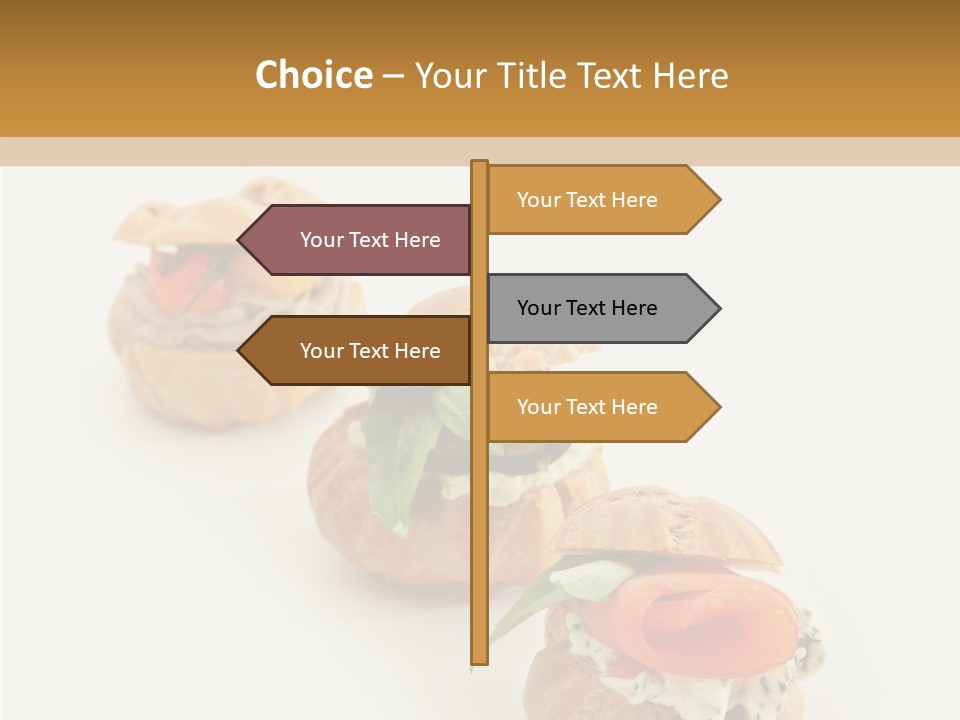 A Slider With A Sandwich On Top Of It PowerPoint Template