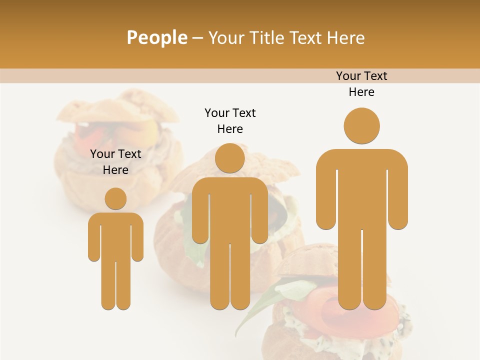 A Slider With A Sandwich On Top Of It PowerPoint Template