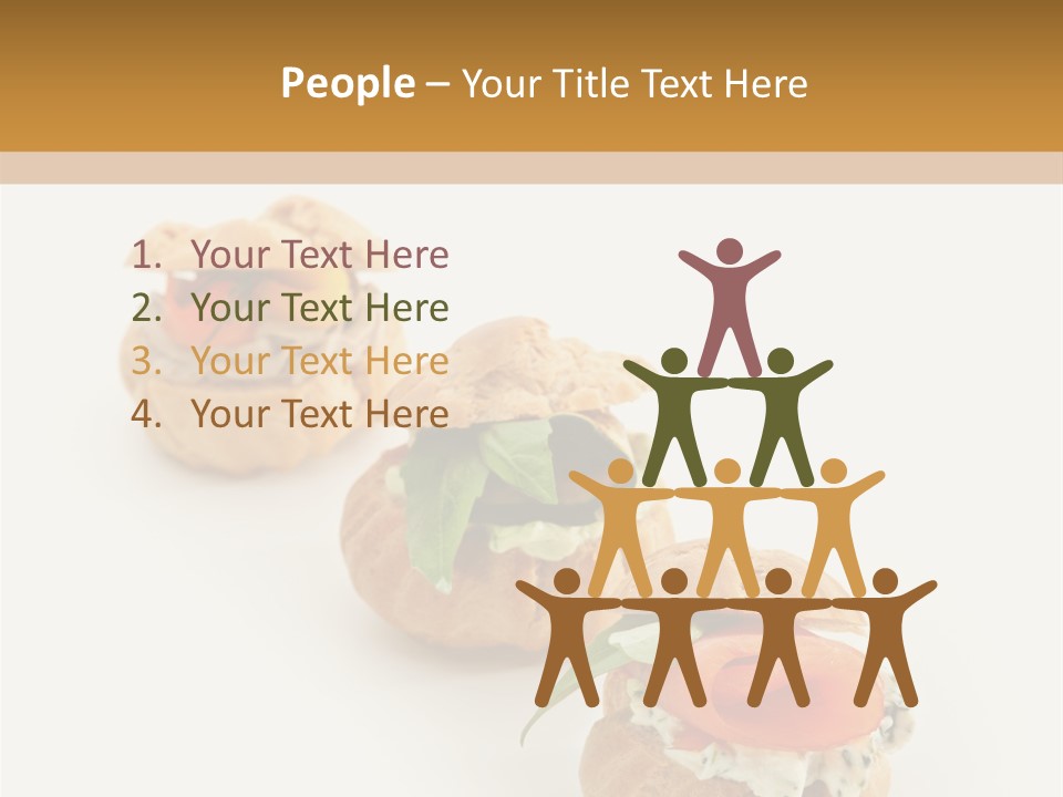 A Slider With A Sandwich On Top Of It PowerPoint Template