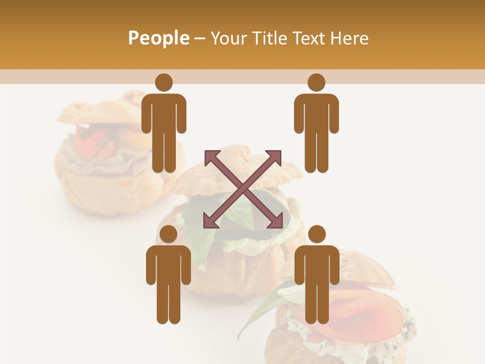 A Slider With A Sandwich On Top Of It PowerPoint Template