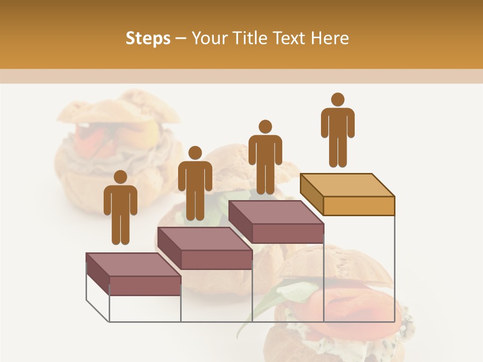 A Slider With A Sandwich On Top Of It PowerPoint Template