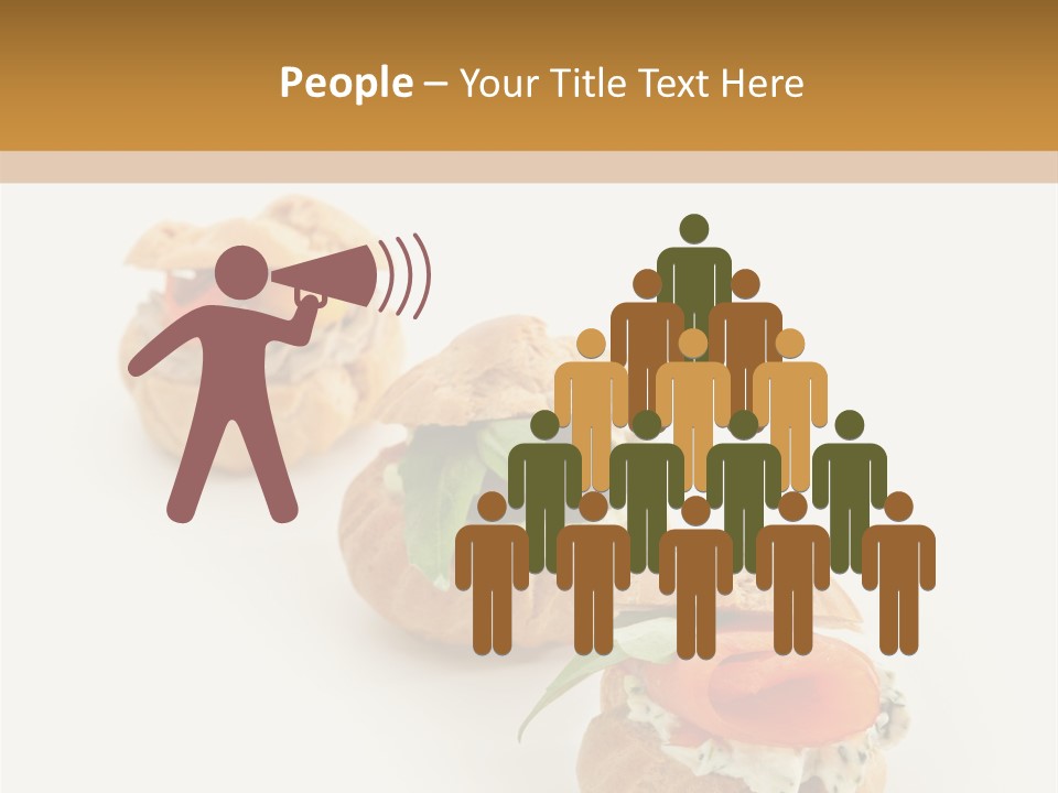 A Slider With A Sandwich On Top Of It PowerPoint Template