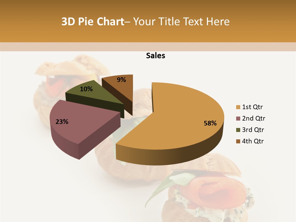A Slider With A Sandwich On Top Of It PowerPoint Template