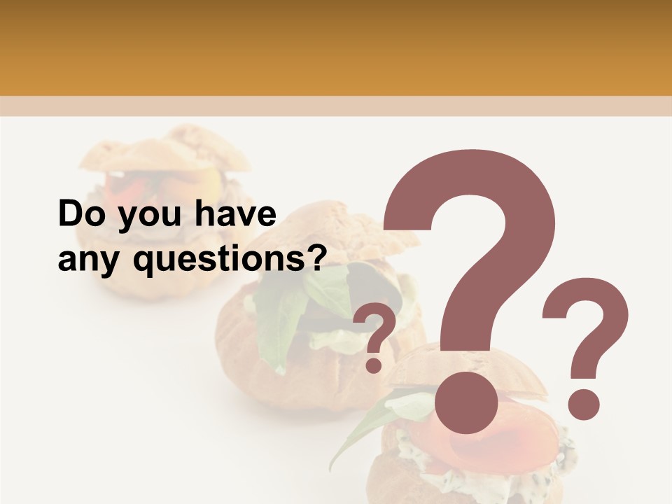 A Slider With A Sandwich On Top Of It PowerPoint Template