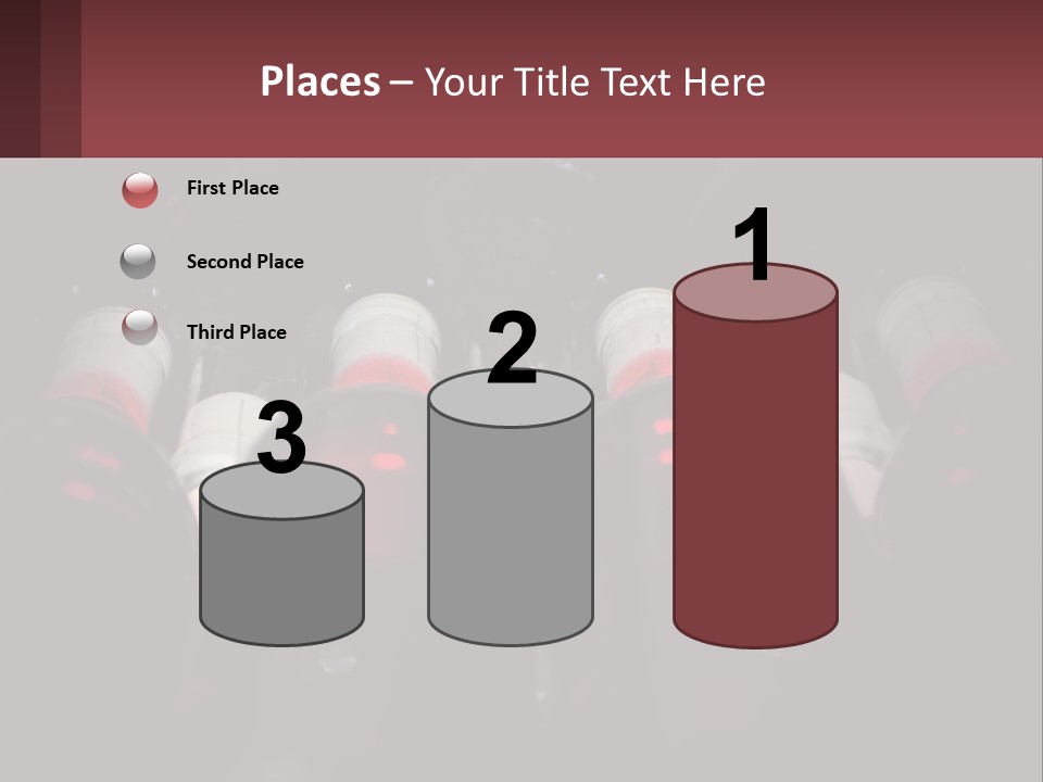 A Bunch Of Wine Bottles Sitting In A Row PowerPoint Template