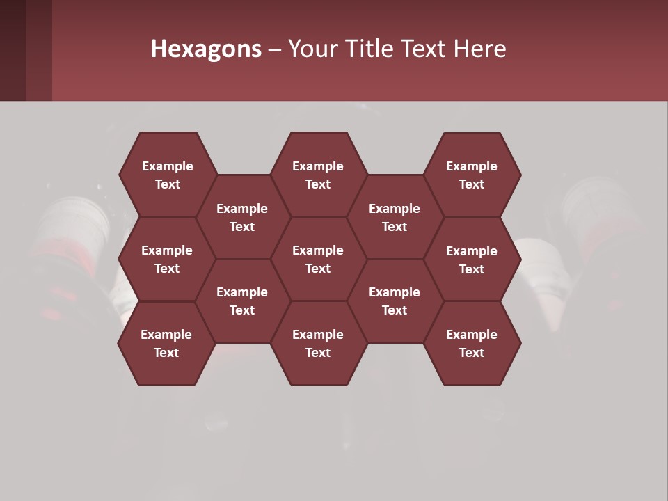 A Bunch Of Wine Bottles Sitting In A Row PowerPoint Template